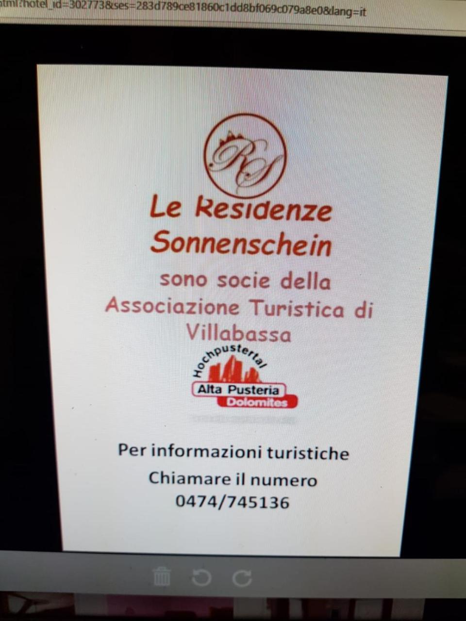 Residenze Sonnenschein Casa Rossa Aparthotel Villabassa Bagian luar foto